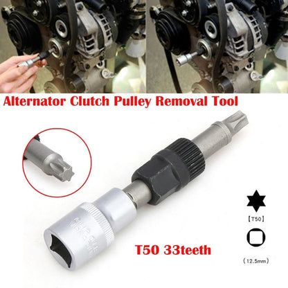Clutch Pulley Removal Tool for Car Accessory Alternator Black Silver