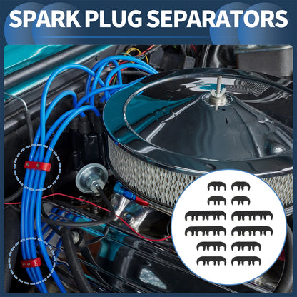 12pcs Spark Plug Wire Dividers for Ford Chevy (No Year Specified)