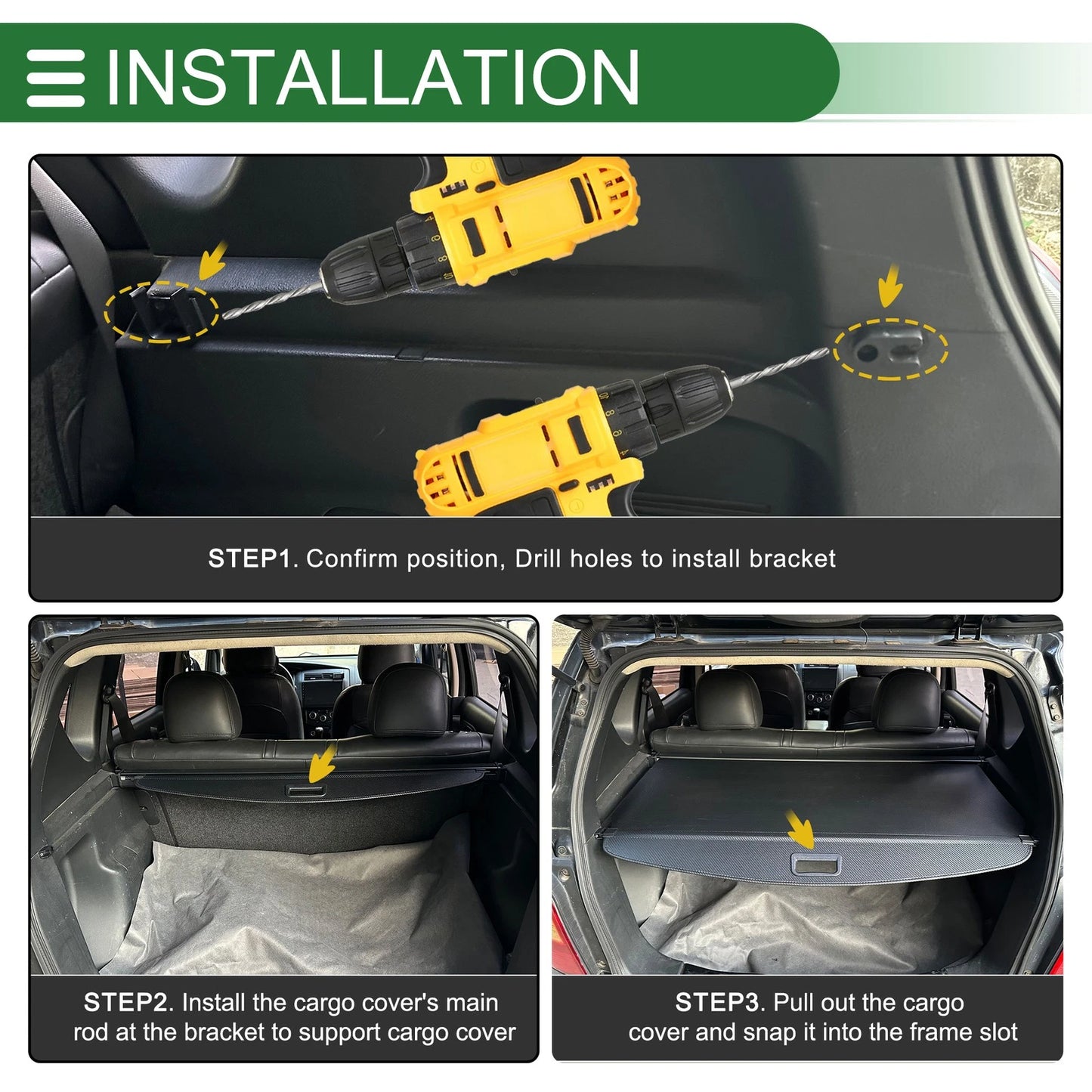 Retractable Cargo Cover for BMW X2 F39 (2018–2023) Gloss Black