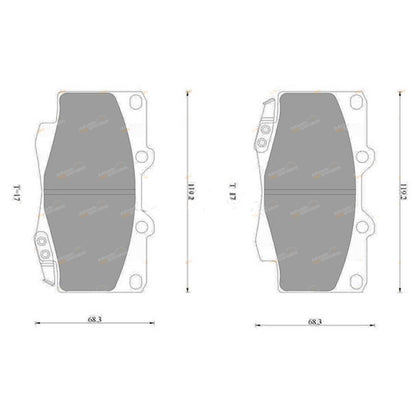 2 Front Slotted Disc Rotors for Hilux 4x4 (2005–2015)