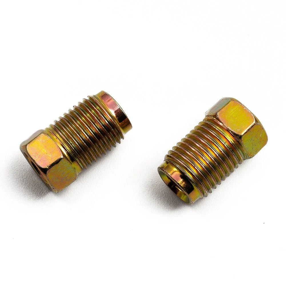 Metric Brake Line Fittings Nuts End Union 10mm1mm Zinc Set Inverted Flares
