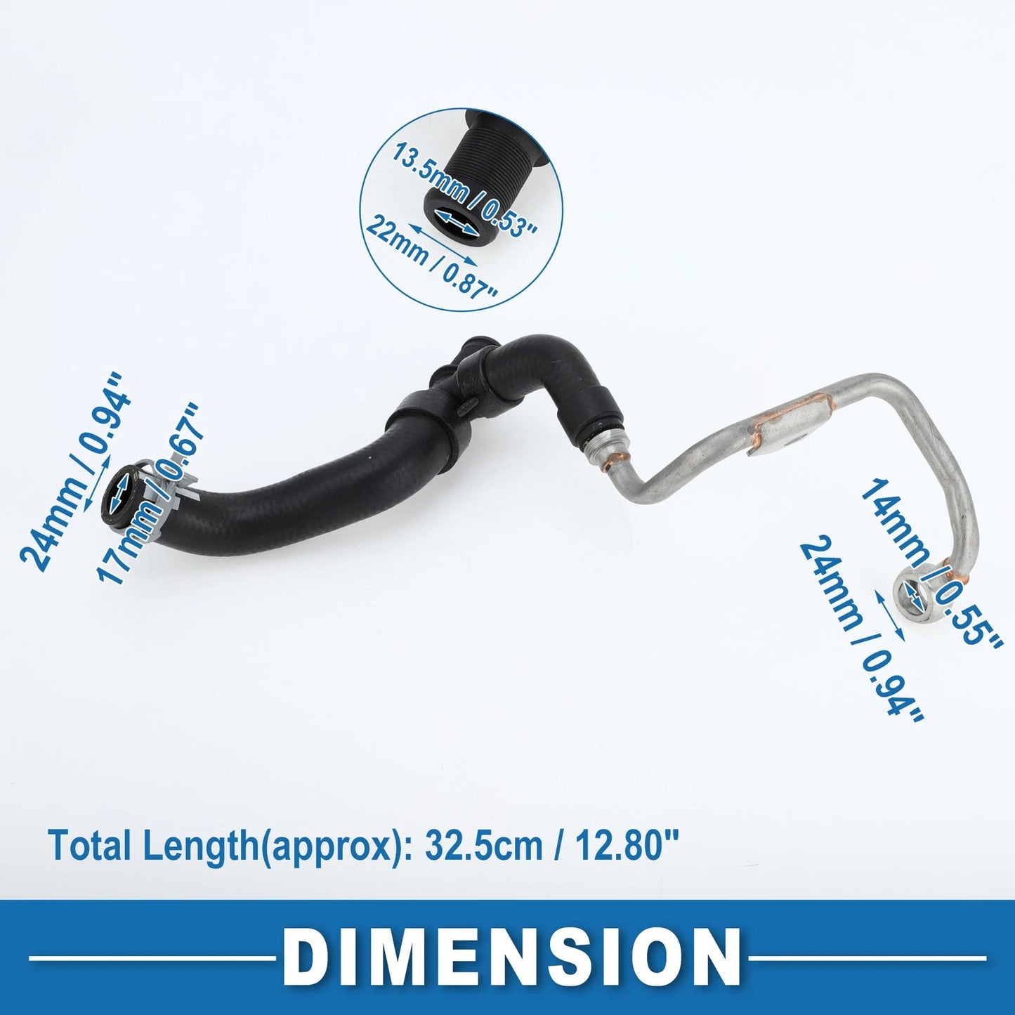 Turbocharger Coolant Hose Return Line No. 11537643226 for BMW 120i 220i 320i 430i (2010–2020)