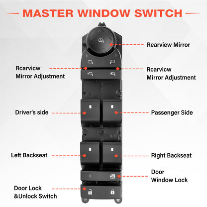 Power Window & Mirror Switch for Chevy Tahoe (2007–2014)
