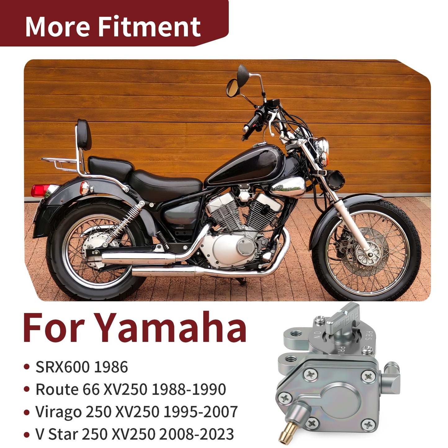 Fuel Petcock Valve Tap for Yamaha XV250 (2000–2007)