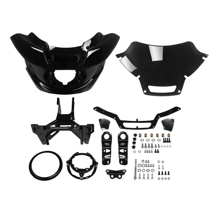 Black Front Headlight Fairing Mount Bracket for Harley Low Rider (2022-2025)