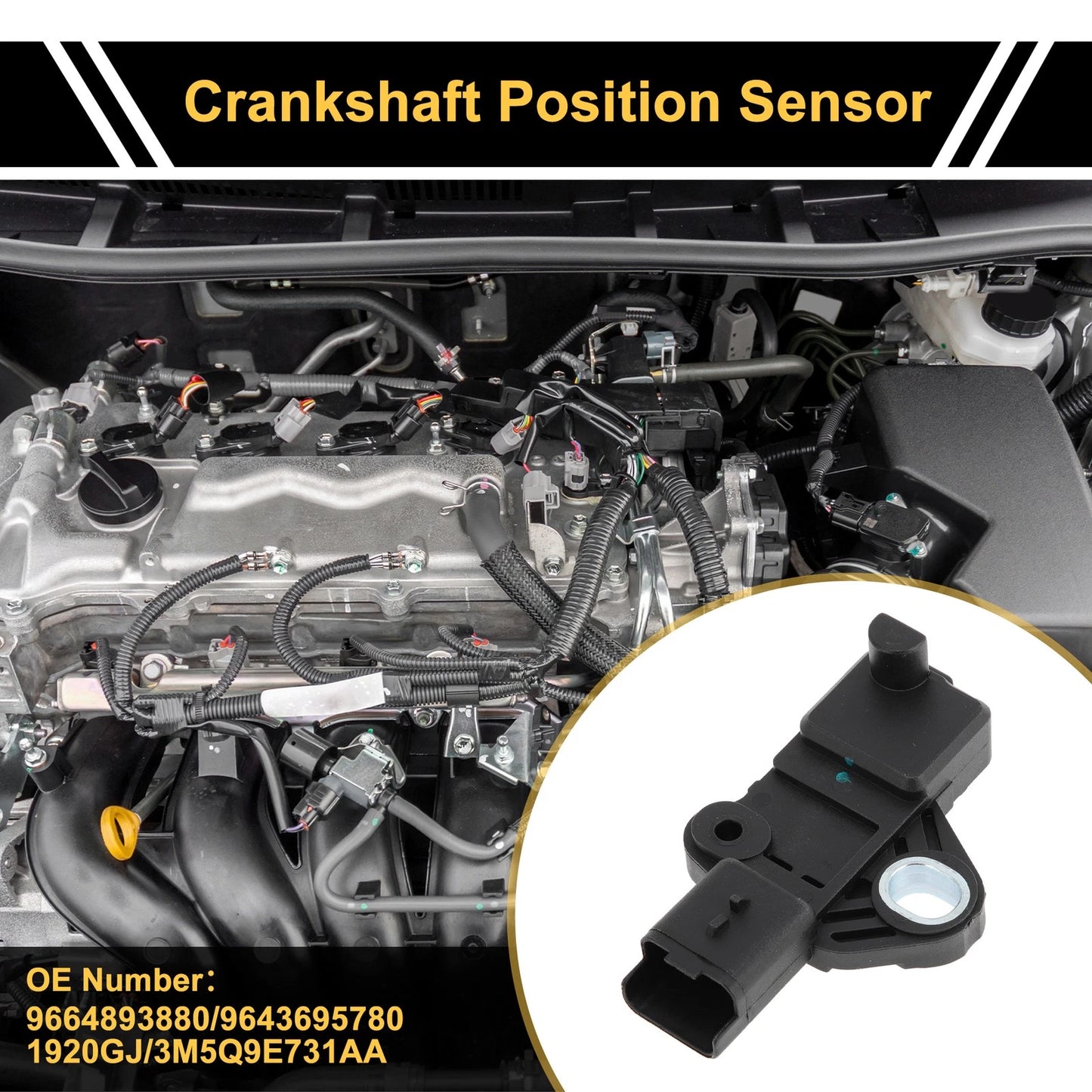 1 Pc Crankshaft Position Sensor for Ford Kuga 2.0 TDCi (2008-2010)