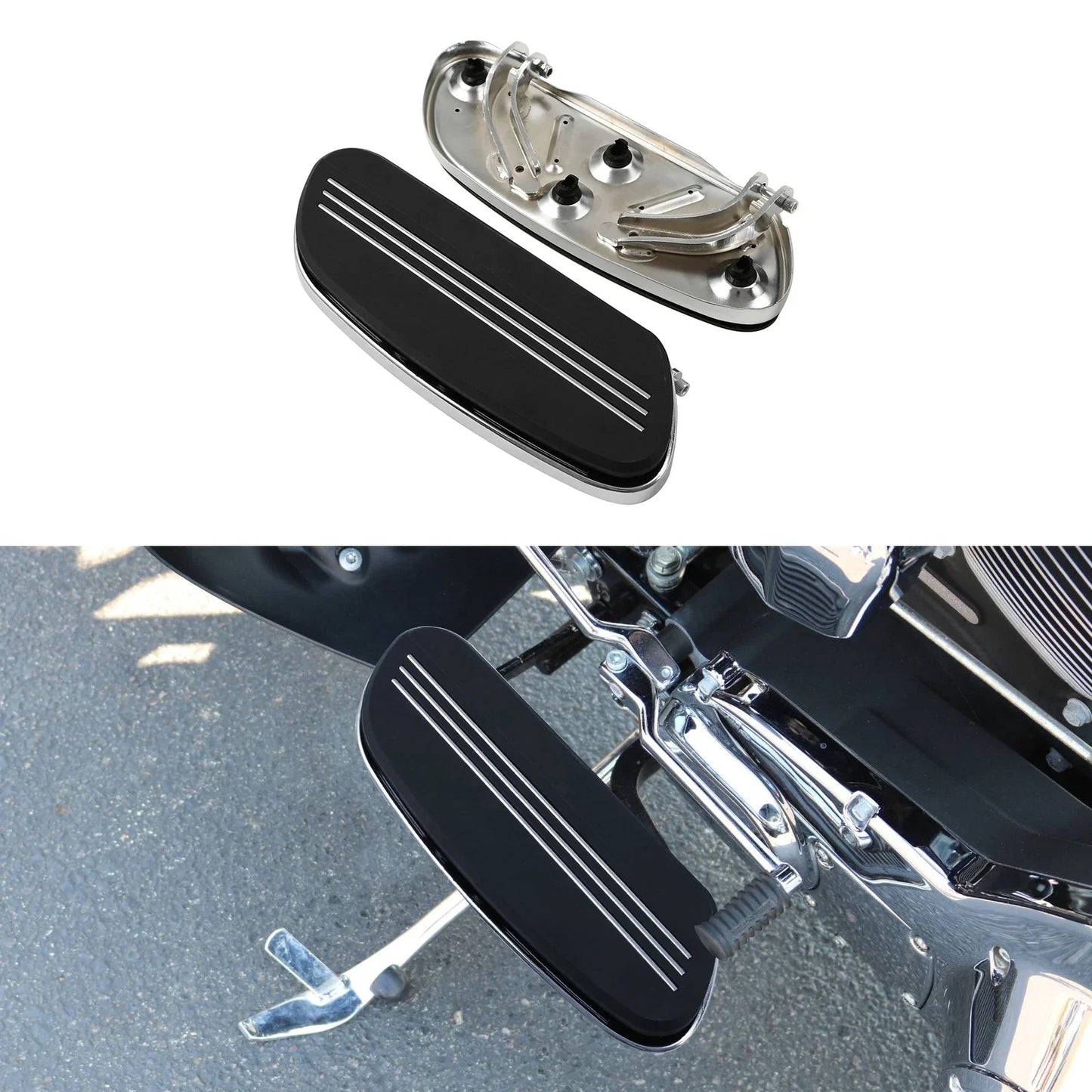 Chrome Driver Floorboard Kit for Harley Touring Electra Road Glide (1986-2023)