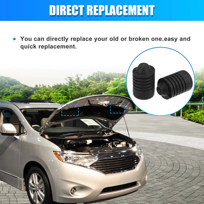 2 Pcs Hood Rubber Cushion Bumper for Nissan 200SX Altima Frontier (1995–2001)
