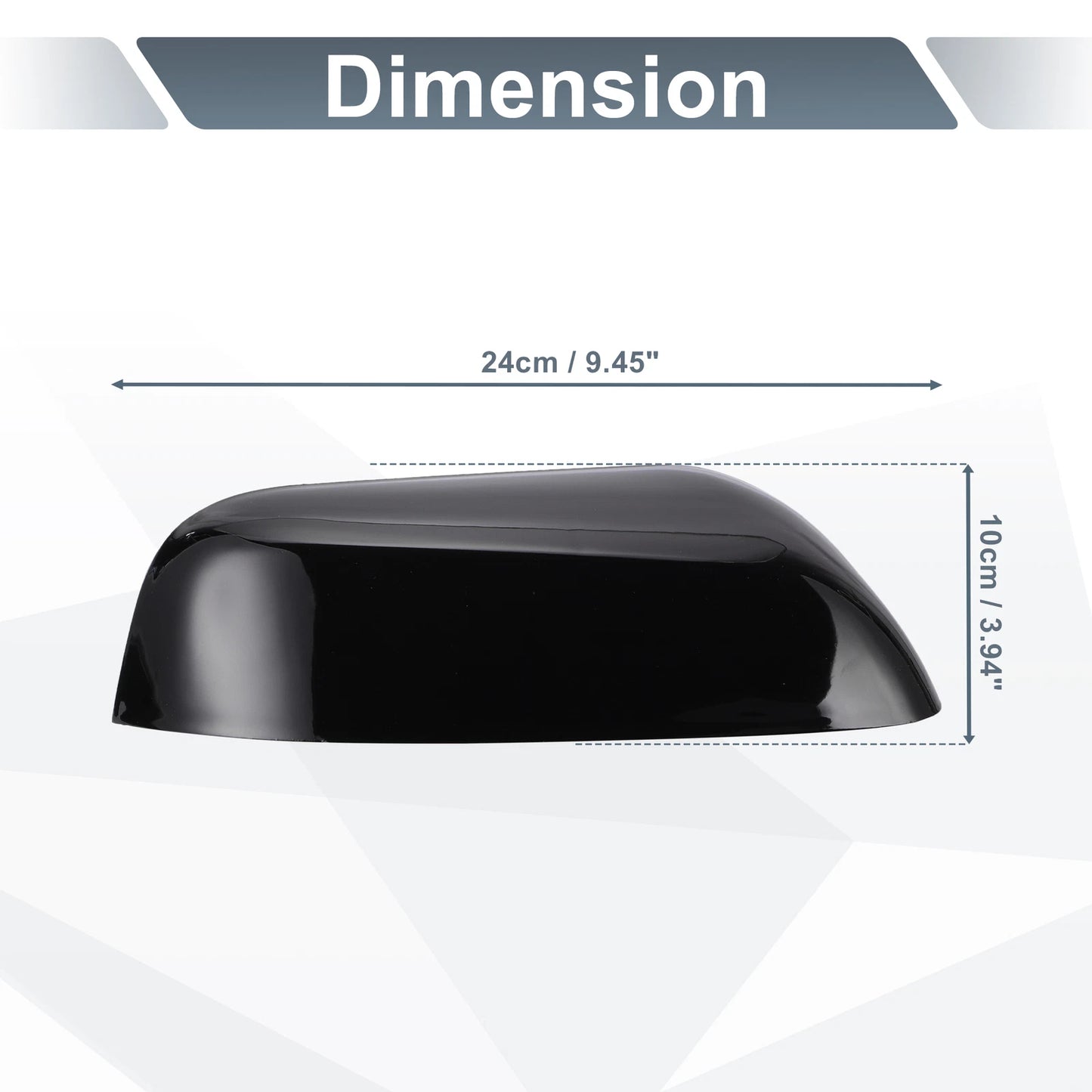 Right Side Rearview Mirror Cover Cap Gloss Black for Ford Explorer (2016–2019)