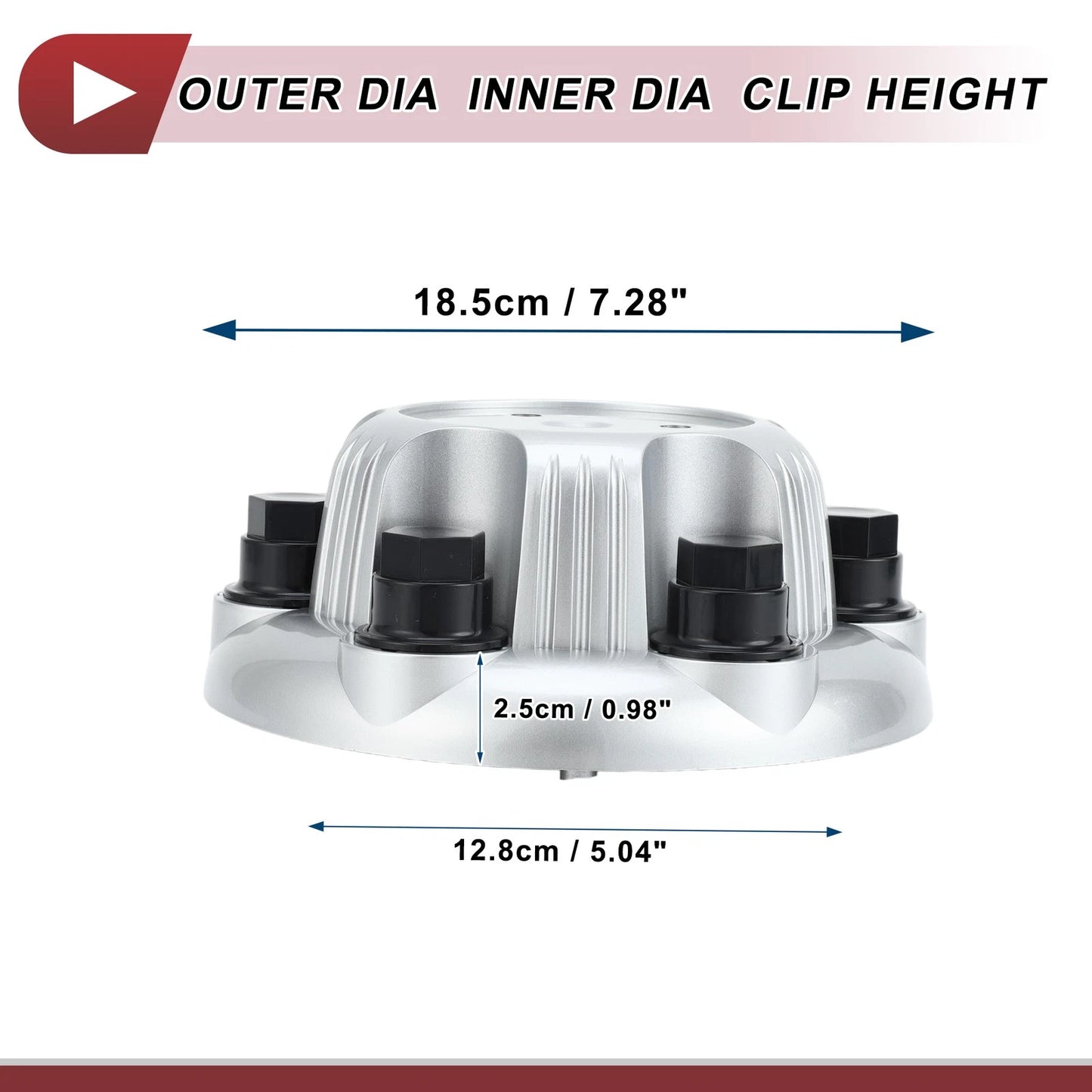 Wheel Center Caps for Chevrolet Suburban 1500 (2000–2014) - Silver Tone Plastic