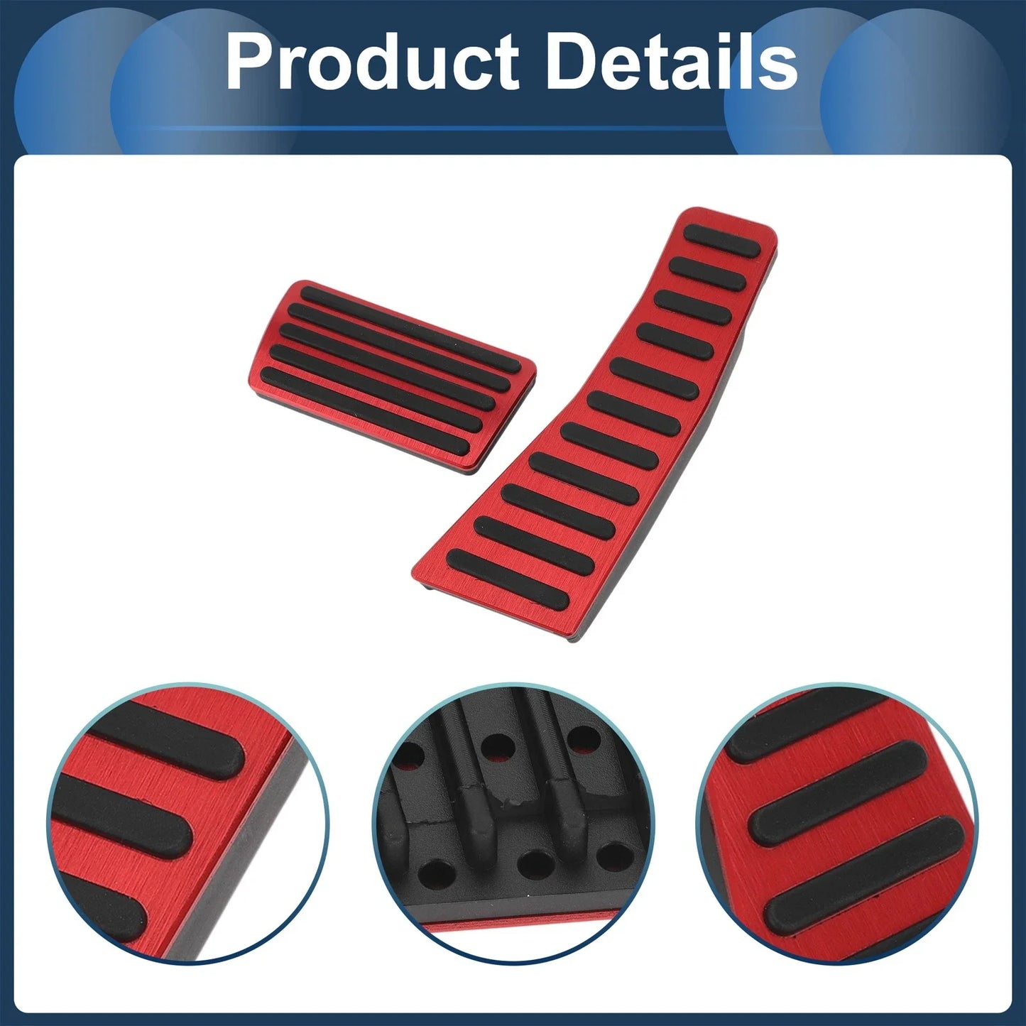 2 x Foot Accelerator Pedal Covers for Honda Civic (2006-2009) Red