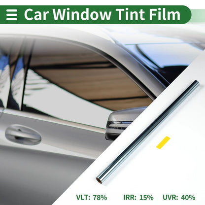 Car Window Tint Film for Universal Fit (9.84 ft x 23.62 inch, Light Blue)