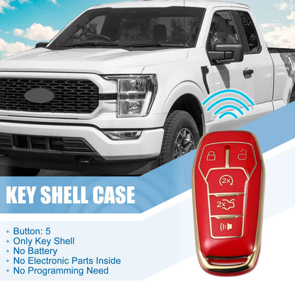 TPU Remote Key Fob Case Cover 5 Button for Ford Fusion F150 Mustang (2013–2020)