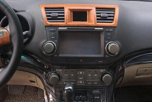 Center AC Air Outlet Vent Wood Grain Trim for Toyota Highlander (2008–2013)