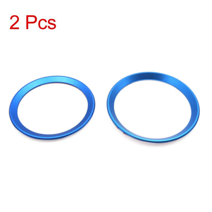 Front & Rear Emblem Ring Cover Trim Hood Logo Ring for BMW 3 Series Blue