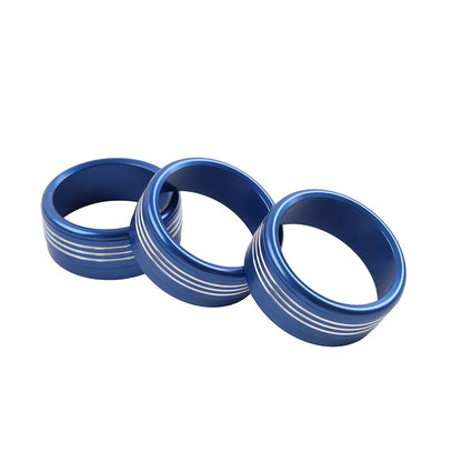 Set of 4 AC Climate Control Knob Ring Covers for Subaru Forester XV Crosstrek WRX (2014–2021) - Blue