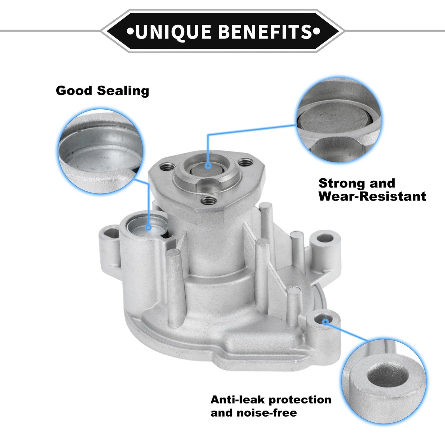 Water Pump for Audi A3 (2008–2012) & Seat Altea (2010–2012) No. 03C121008B/03C121005N