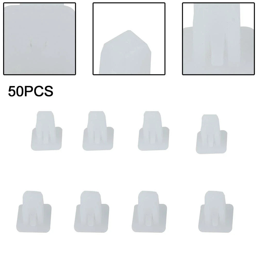 Square Fasteners 50pcs Retainer Fender Car Door Trim Panel Push Rivet Clips