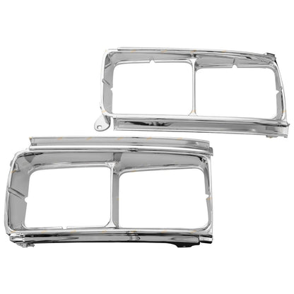 Chrome Headlight Surrounds 2 x LH+RH for Toyota Landcruiser (1990–1994)