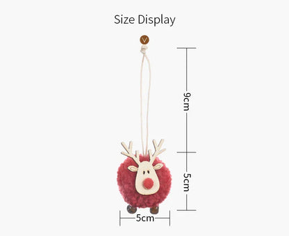 Pom Decoration Pendant for Christmas Tree Adorable Reindeer