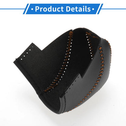 Set of 1 Gear Shift Knob Cover for Subaru Impreza (2017–2023) Black Brown Faux Leather