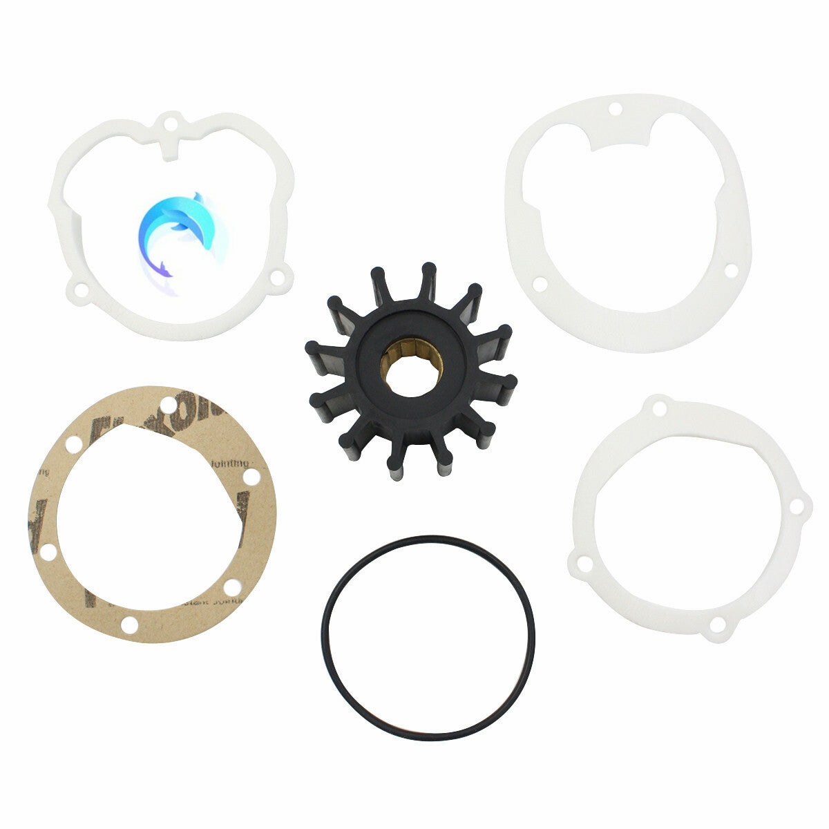 Sea Water Cooling Pump Impeller Kit for Volvo Penta 4.3L 5.0L 5.7L (1998–2023)