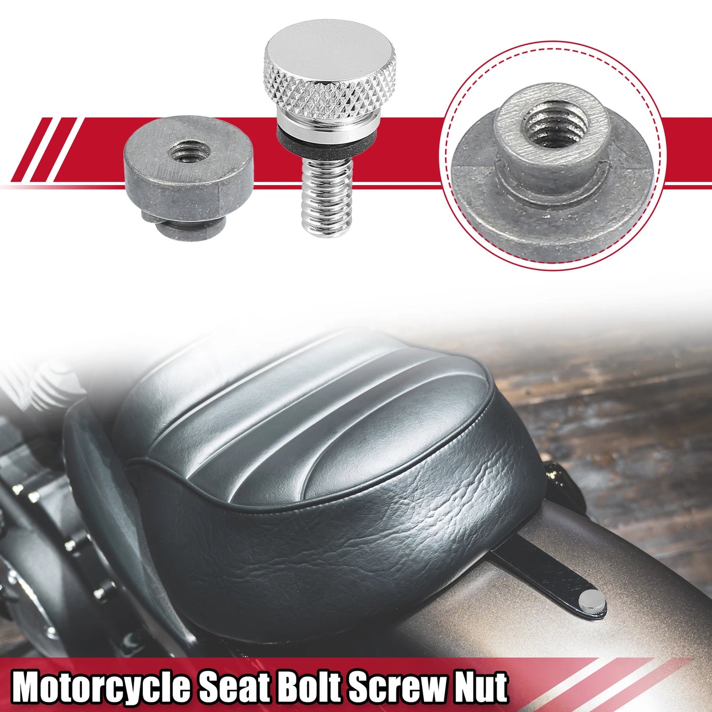 Motorcycle Seat Bolt Screw with Nut Set for Harley Davidson Dyna