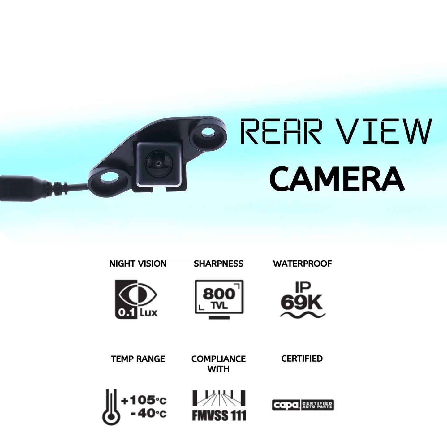 Tailgate Backup Reverse Camera for Toyota Hilux (2015–2023)