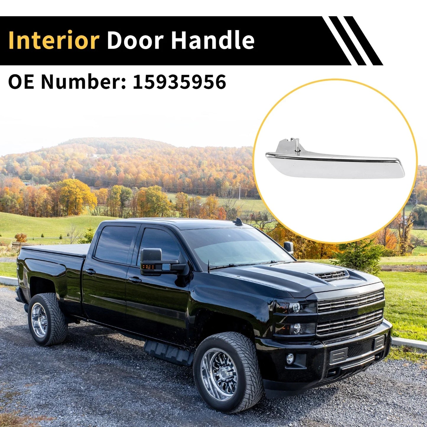 Front Left Interior Door Handle for Chevrolet Silverado 2500 HD (2007-2014)