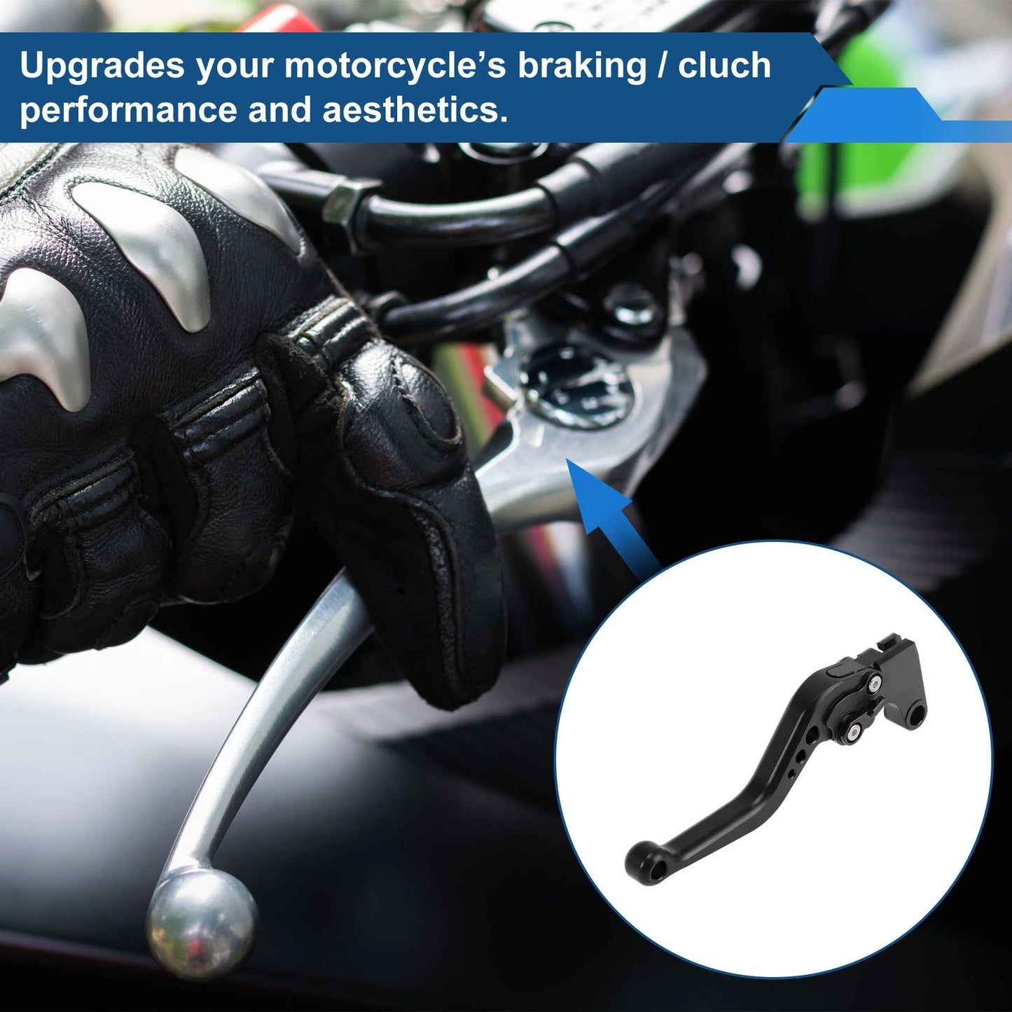 Adjustable Short Brake Clutch Lever Set for Yamaha Tenere 700 (2019–2024) Black