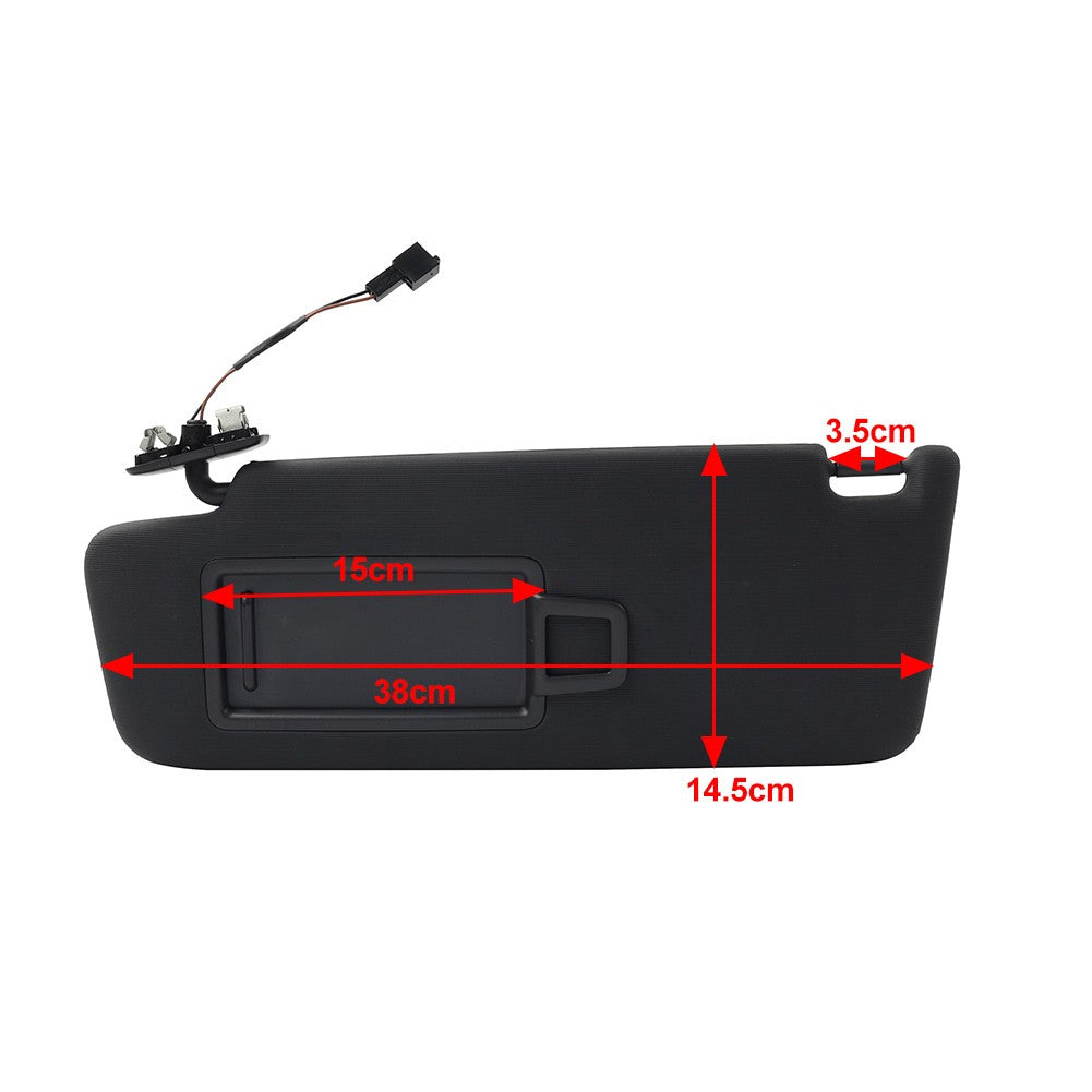 Left Sun Visor Panel Makeup Mirror for Volkswagen Golf Jetta Passat (2015–2021)