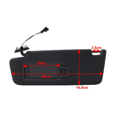 Left Sun Visor Panel Makeup Mirror for Volkswagen Golf Jetta Passat (2015–2021)