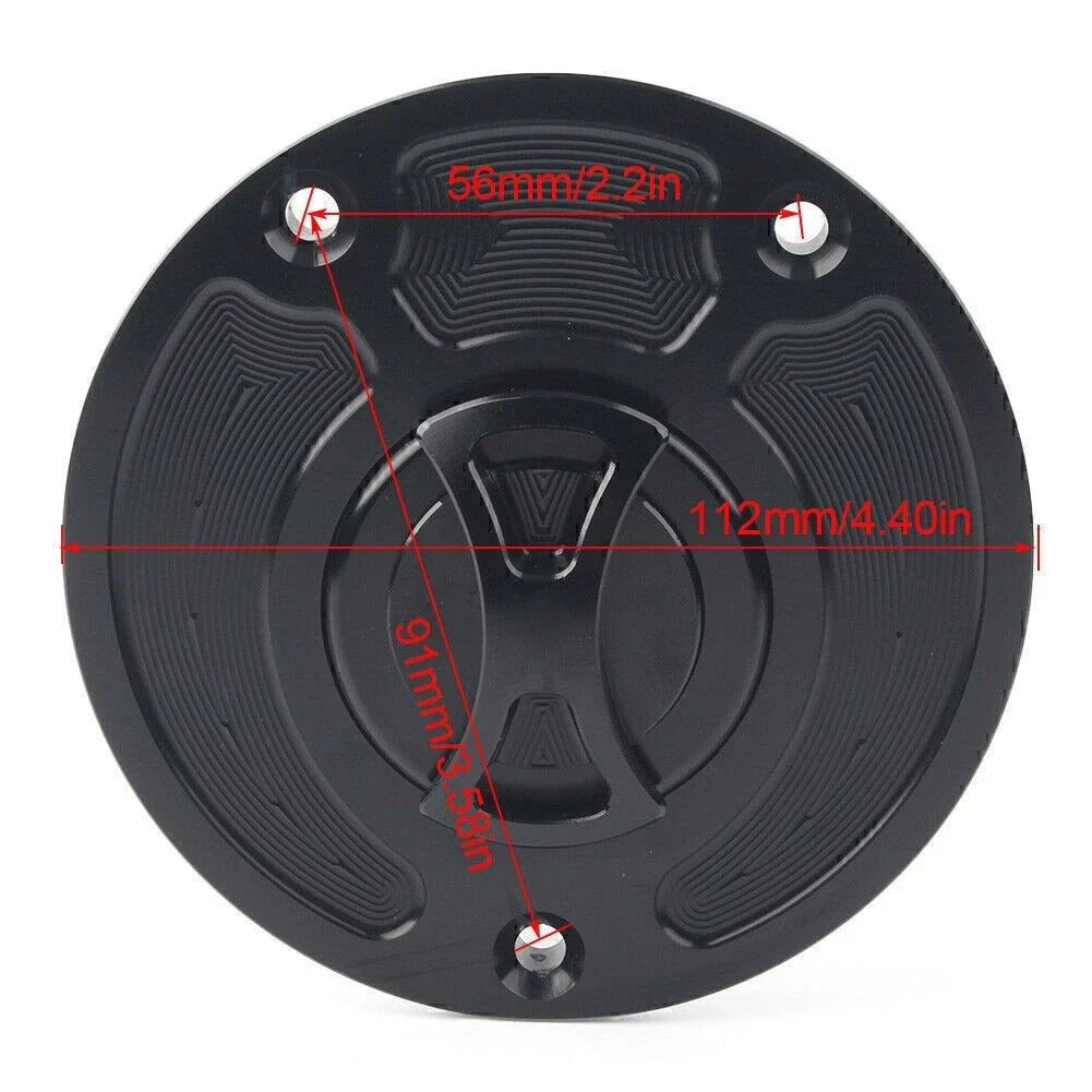 Keyless Fuel Gas Tank Cap Cover for Kawasaki ZX10R ZX9R (2004-2023)