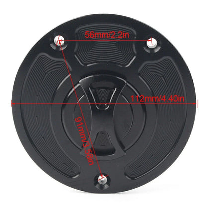 Keyless Fuel Gas Tank Cap Cover for Kawasaki ZX10R ZX9R (2004-2023)