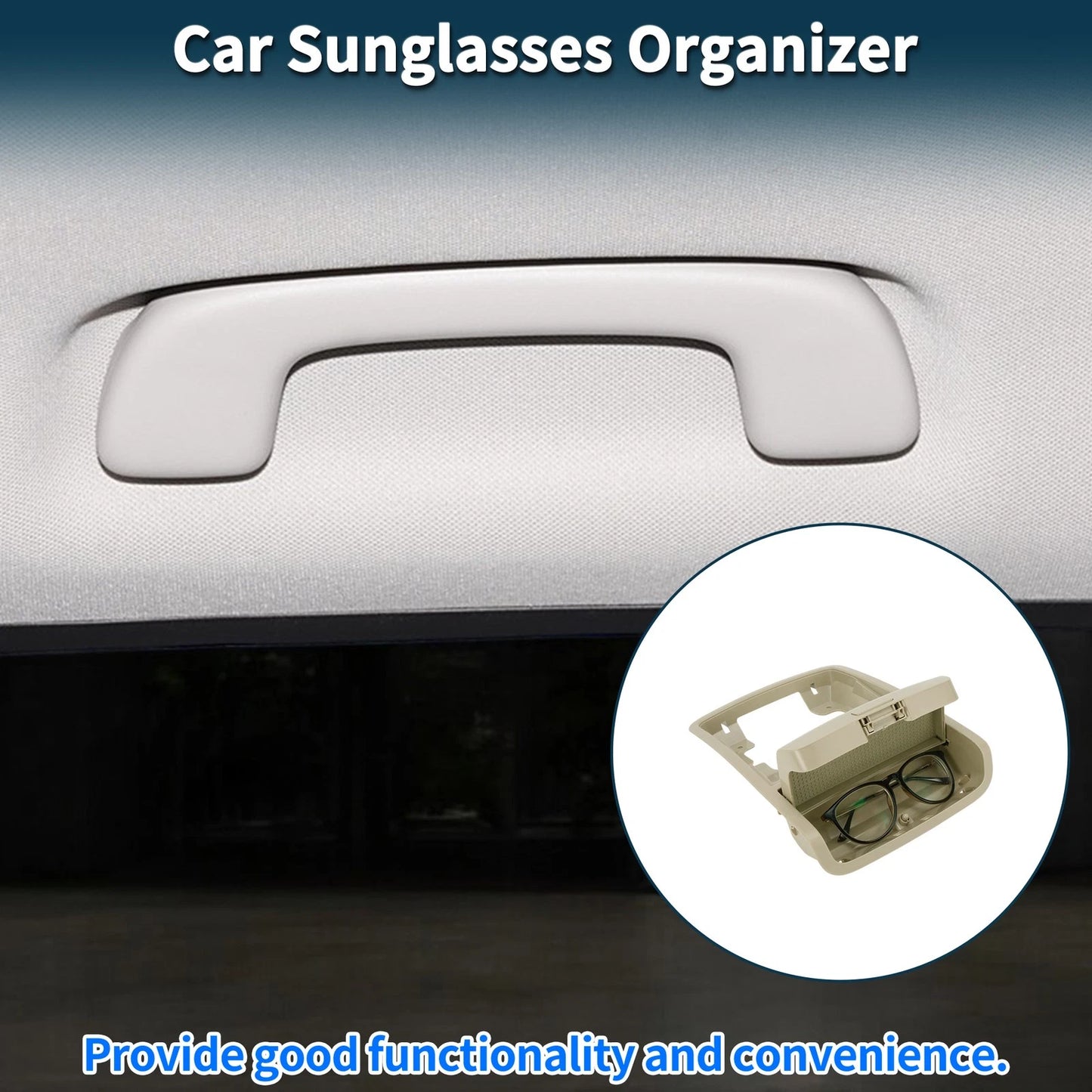 Car Sunglasses Case for Volkswagen Jetta/Vento MK6 (2011–2014) Beige 1 Pc