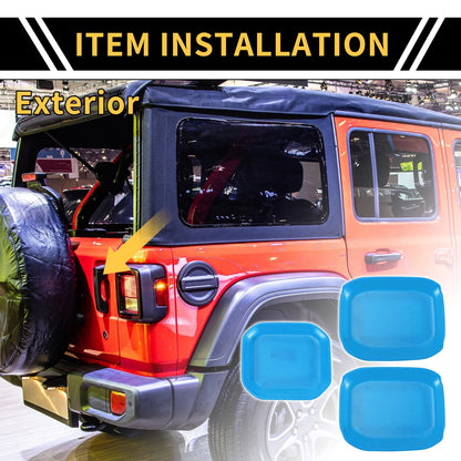 Set of 4 Exterior Door Handle Bowl Cover Trims for Jeep Gladiator JT (2020–2024) Light Blue