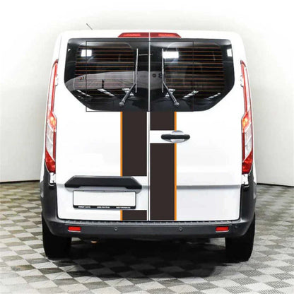 Racing Stripe Vinyl Sticker for Car Truck Black & Orange