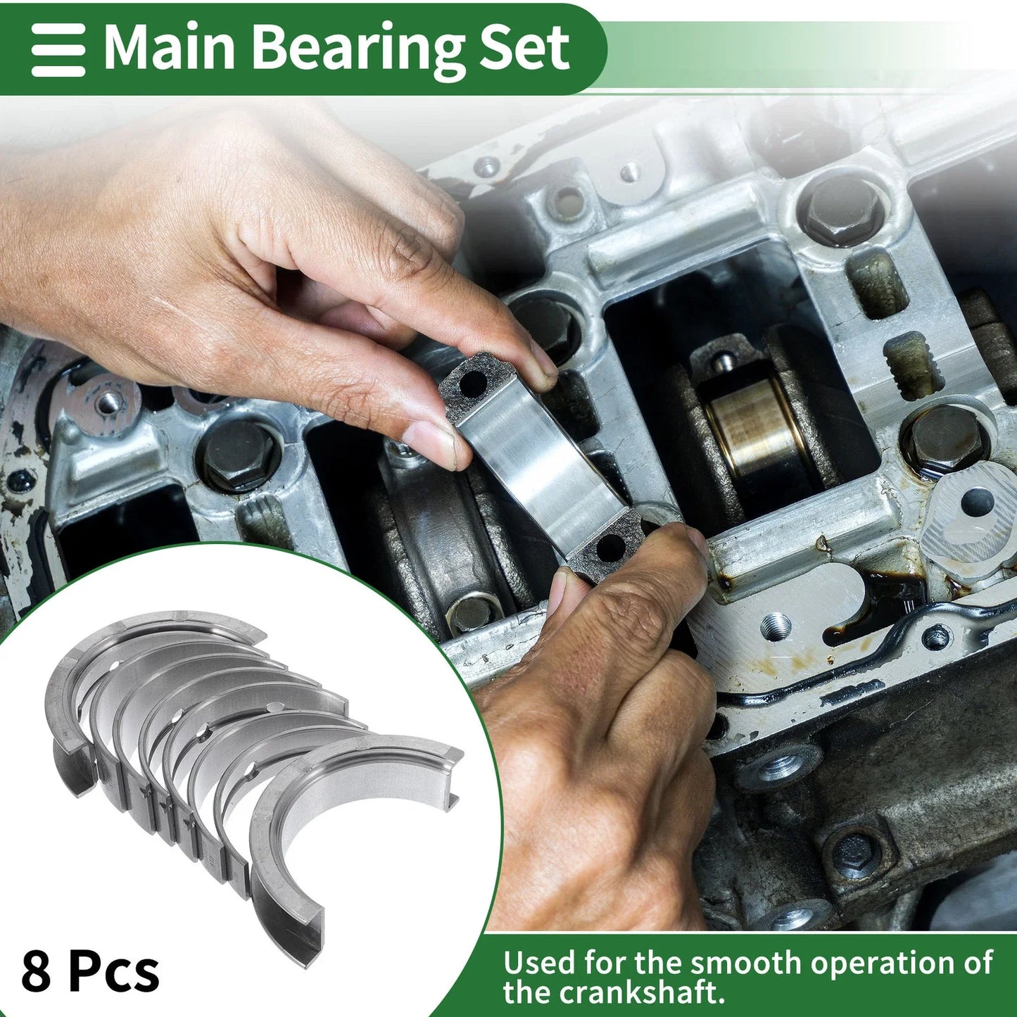 Main Bearing Set for Chevrolet Equinox 2005-2009 (8 Pcs)