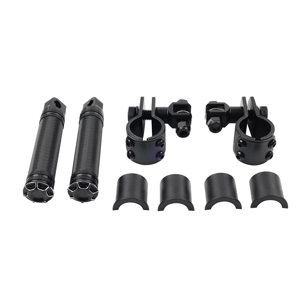 1 Pair Engine Guard Bar Foot Pegs for Harley (Chrome)