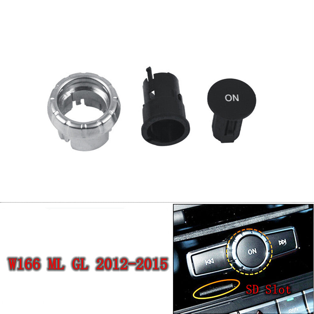 CD Audio Control Button Knob Cover Kit for Mercedes-Benz W166 (2012–2015)