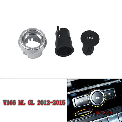 CD Audio Control Button Knob Cover Kit for Mercedes-Benz W166 (2012–2015)