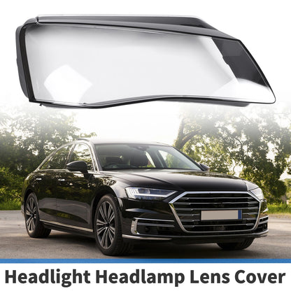 1 Pc Headlight Lens Cover for Audi A8 (2010–2013) Black