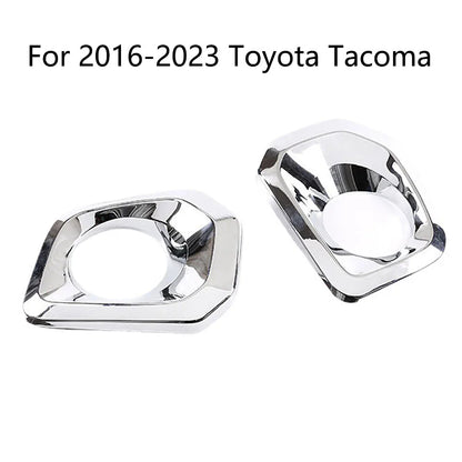 Front Bumper Grille Chrome Fog Light Covers for Toyota Tacoma (2016-2023)