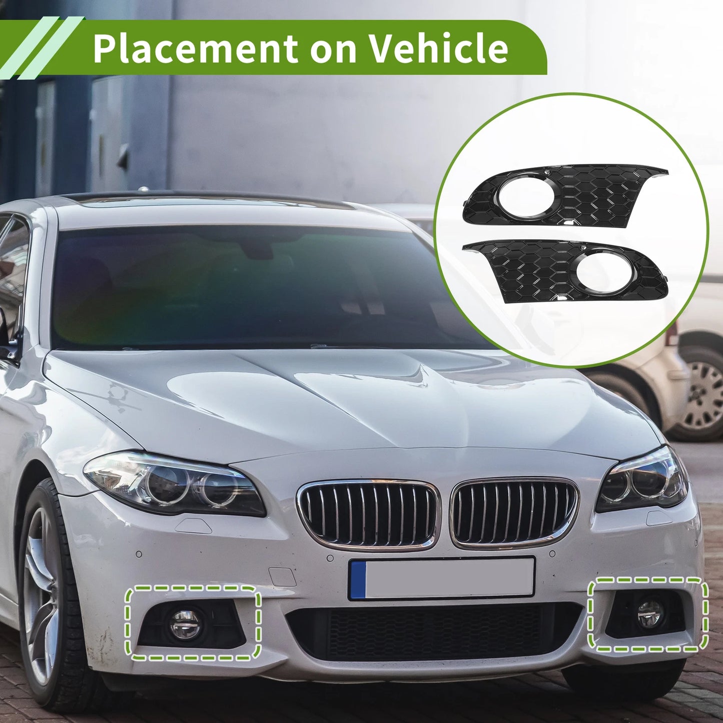 1 Pair Fog Light Grill for VW Golf 6 (2009–2013) No. 5K0853665