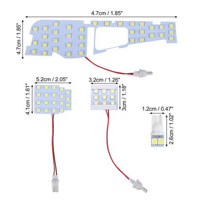 Set of 2 5050SMD 6000K Dome Lights for Toyota Alphard Vellfire (2008–2023)