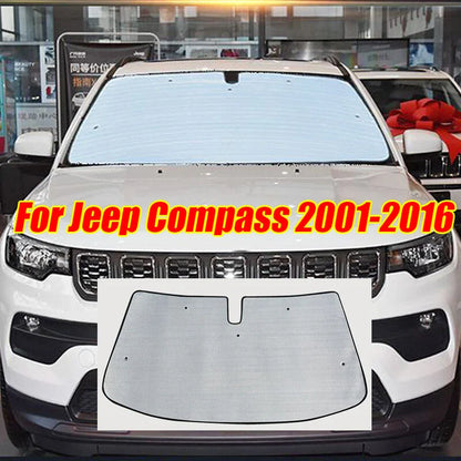 Front Windshield Custom Sunshade UV Block Cover for Jeep Compass (2011–2016)