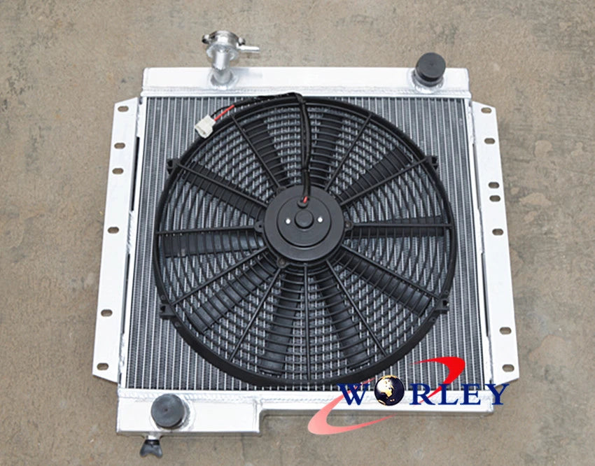 62mm Aluminum Radiator with Shroud and Fan for Toyota Land Cruiser BJ40 BJ42 HJ45 (1975–1984)
