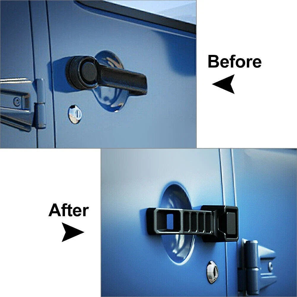 3 x Exterior Outer Door Handles for Jeep Wrangler JK JKU (2007-2017) Black