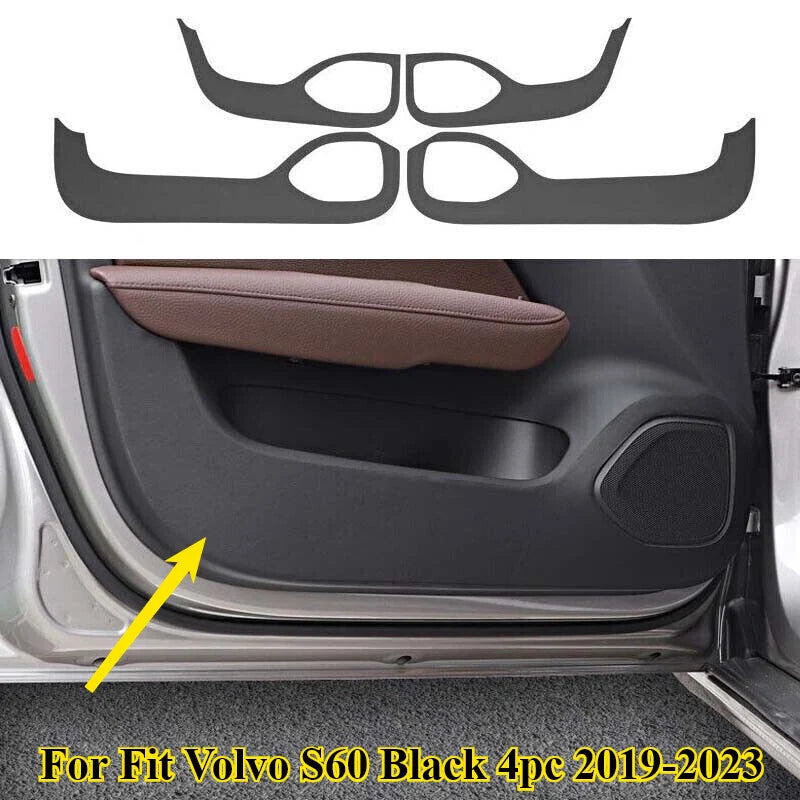Leather Interior Door Anti-Kick Panel Trim 4pc for Volvo S60 (2019–2023)