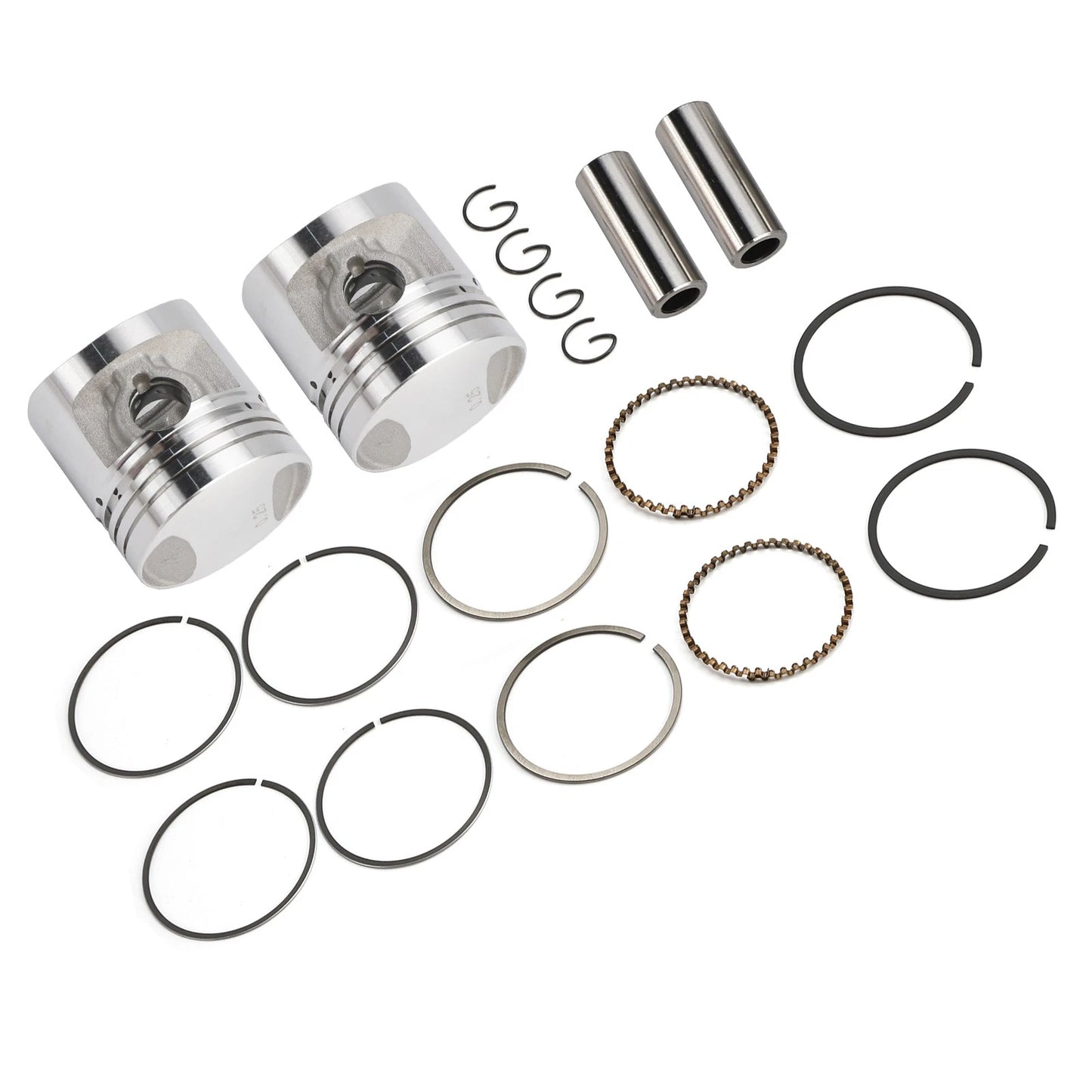 2X Finished Piston Kit 44.25mm for Honda CA125 CM125 CD125T CBT125 (1982–1999)